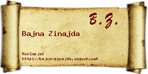 Bajna Zinajda névjegykártya